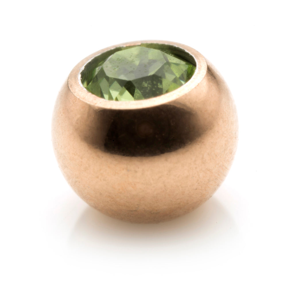 Rose Gold Steel Gem Ball