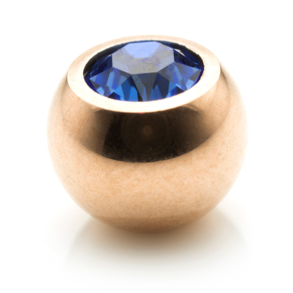 Rose Gold Steel Gem Ball