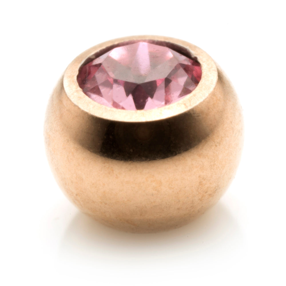 Rose Gold Steel Micro Gem Ball