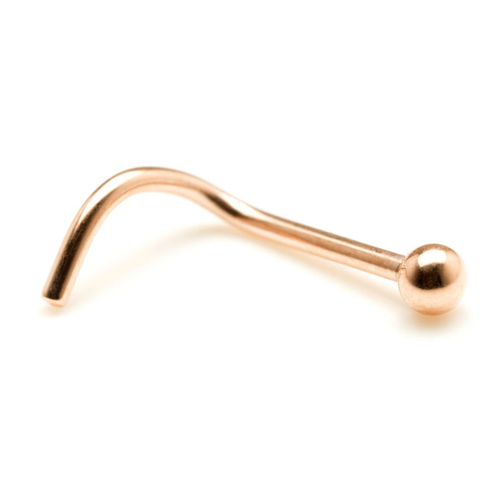 Rose Gold Steel Nose Stud - Ball