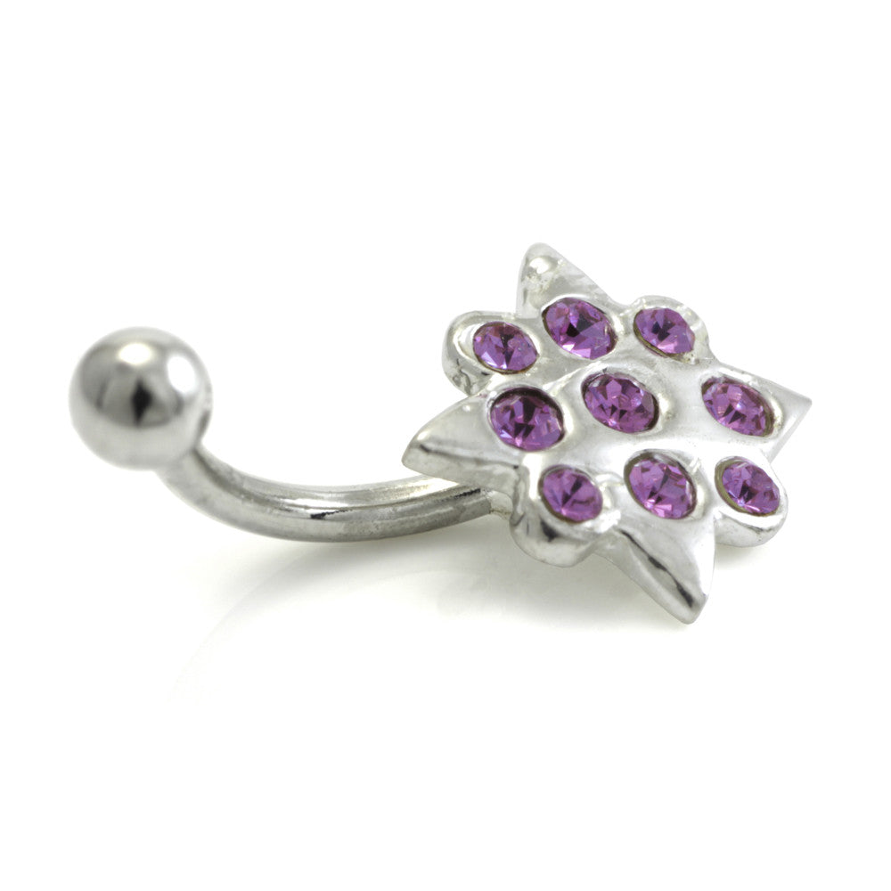 SALE - Steel External Gem Star Micro Banana