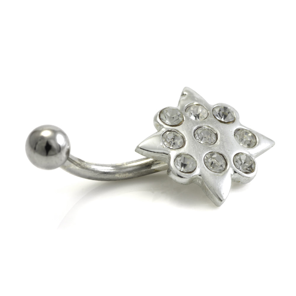SALE - Steel External Gem Star Micro Banana