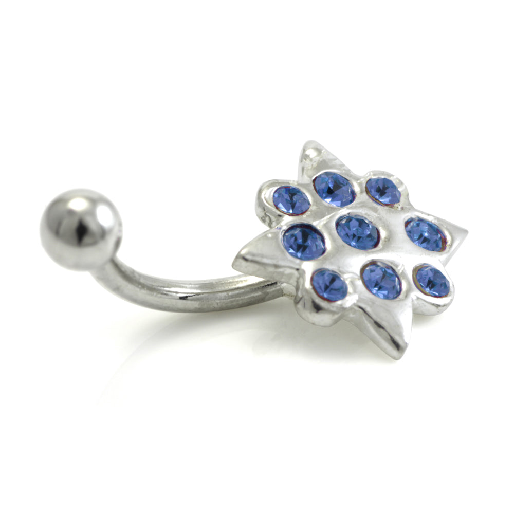 SALE - Steel External Gem Star Micro Banana