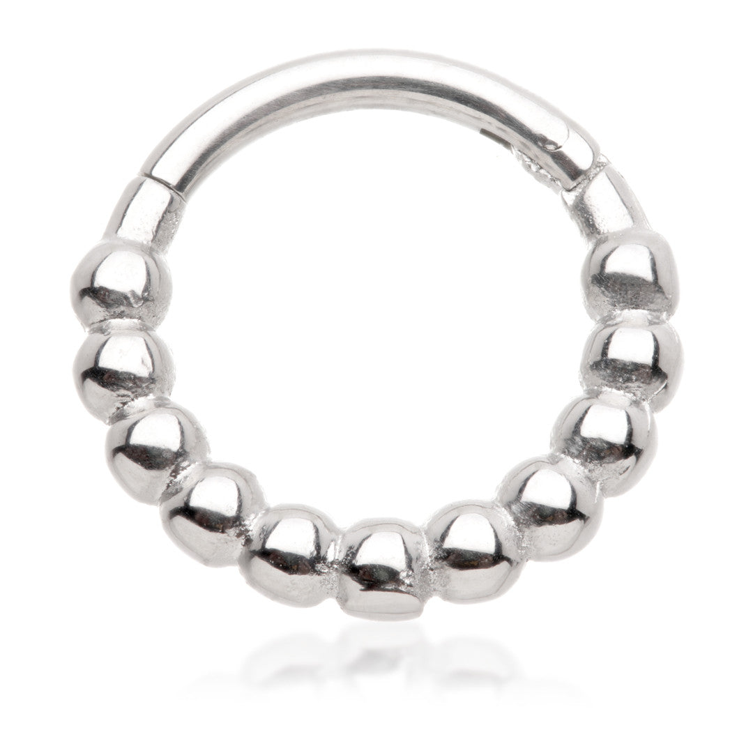 Steel Bubble Hinged Ring