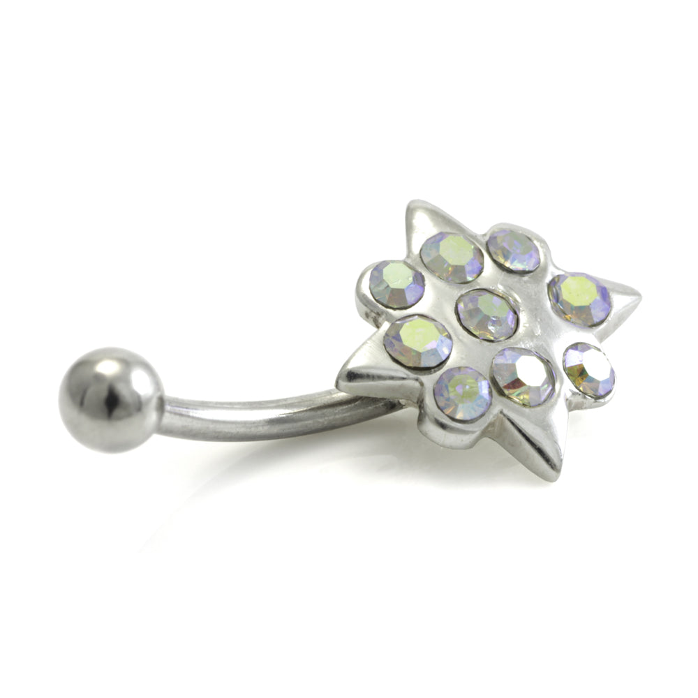 SALE - Steel External Gem Star Micro Banana