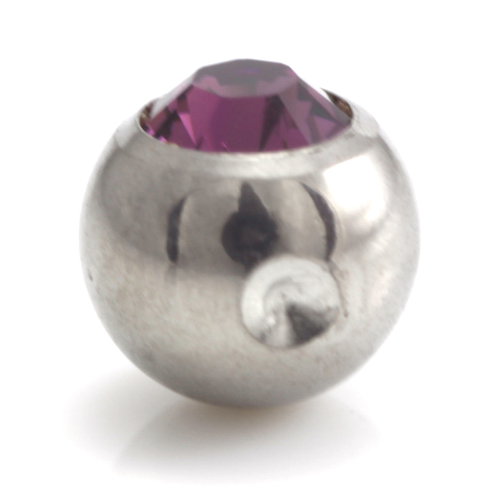 Steel Clip In Gem Ball