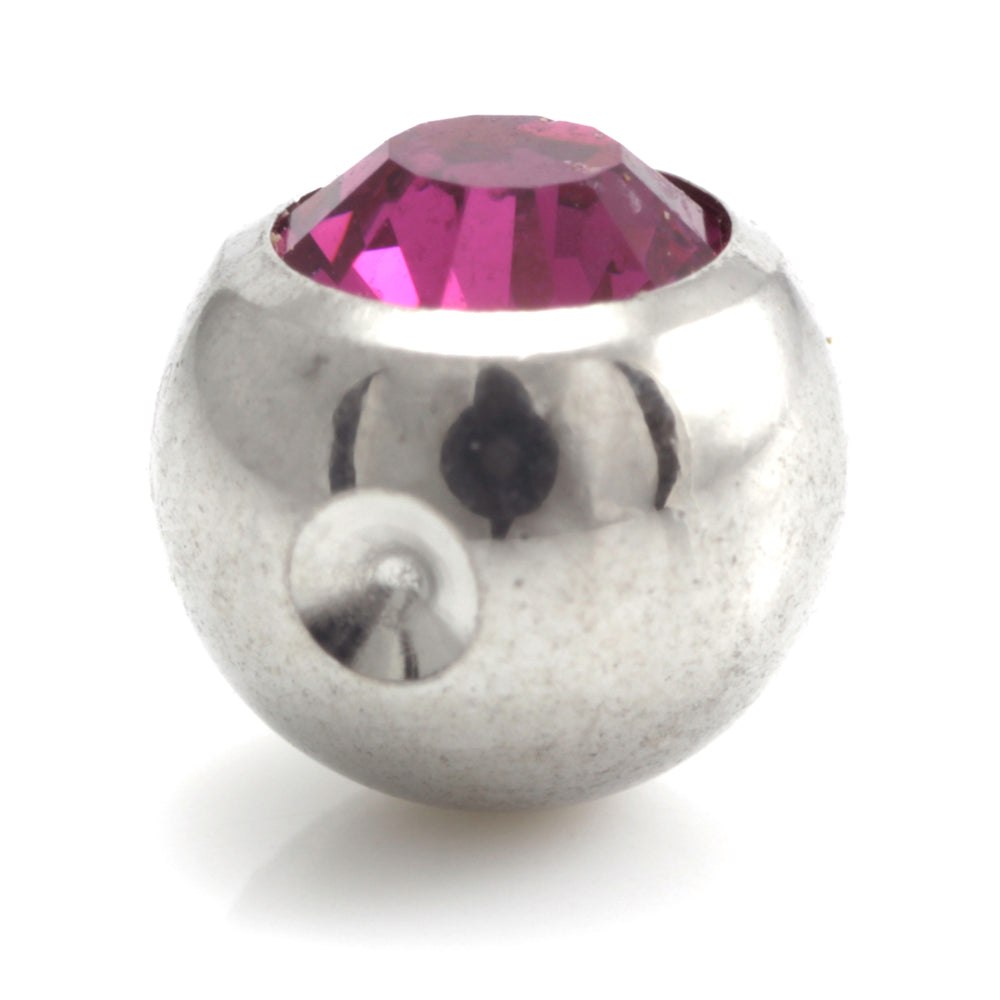 Steel Clip In Gem Ball