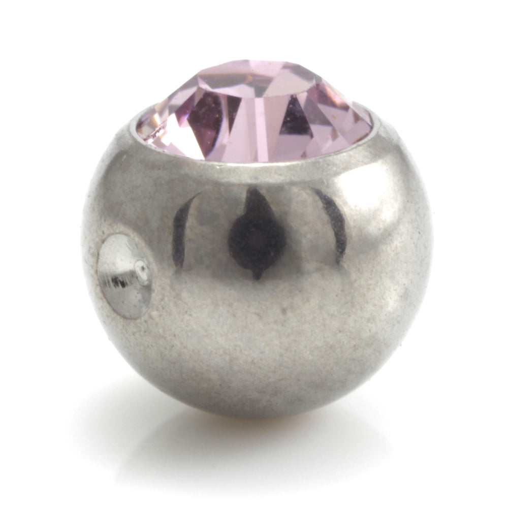 Steel Clip In Gem Ball