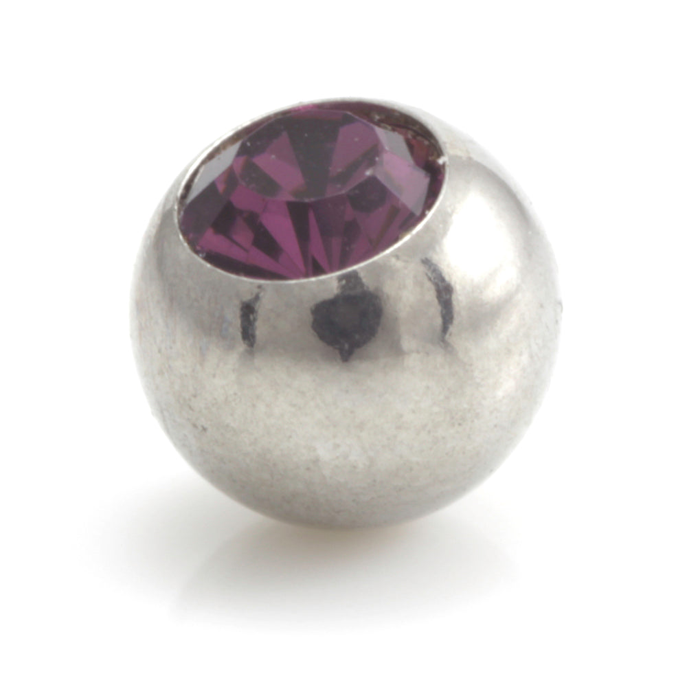 Steel External Thread Forward Facing Gem Ball