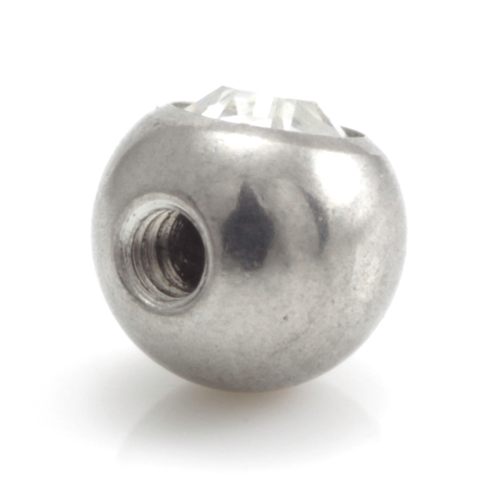 Steel External Thread Forward Facing Gem Ball