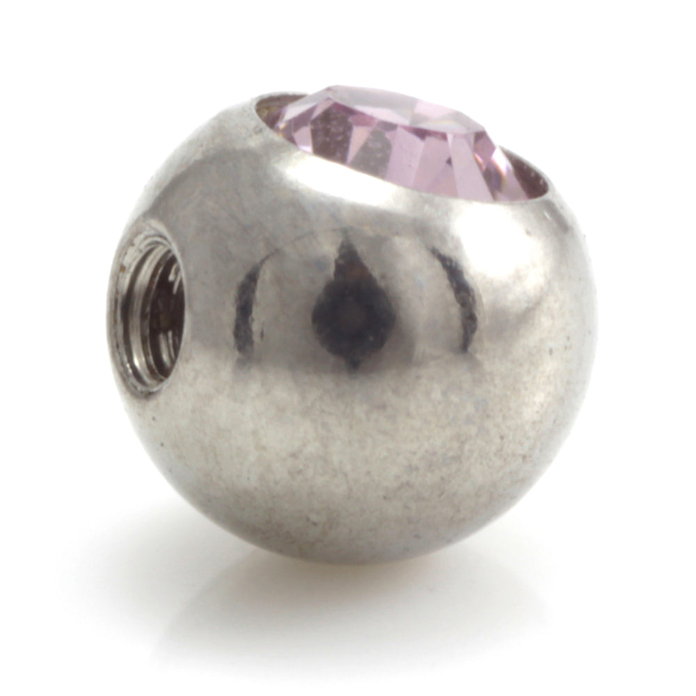 Steel External Thread Forward Facing Gem Ball
