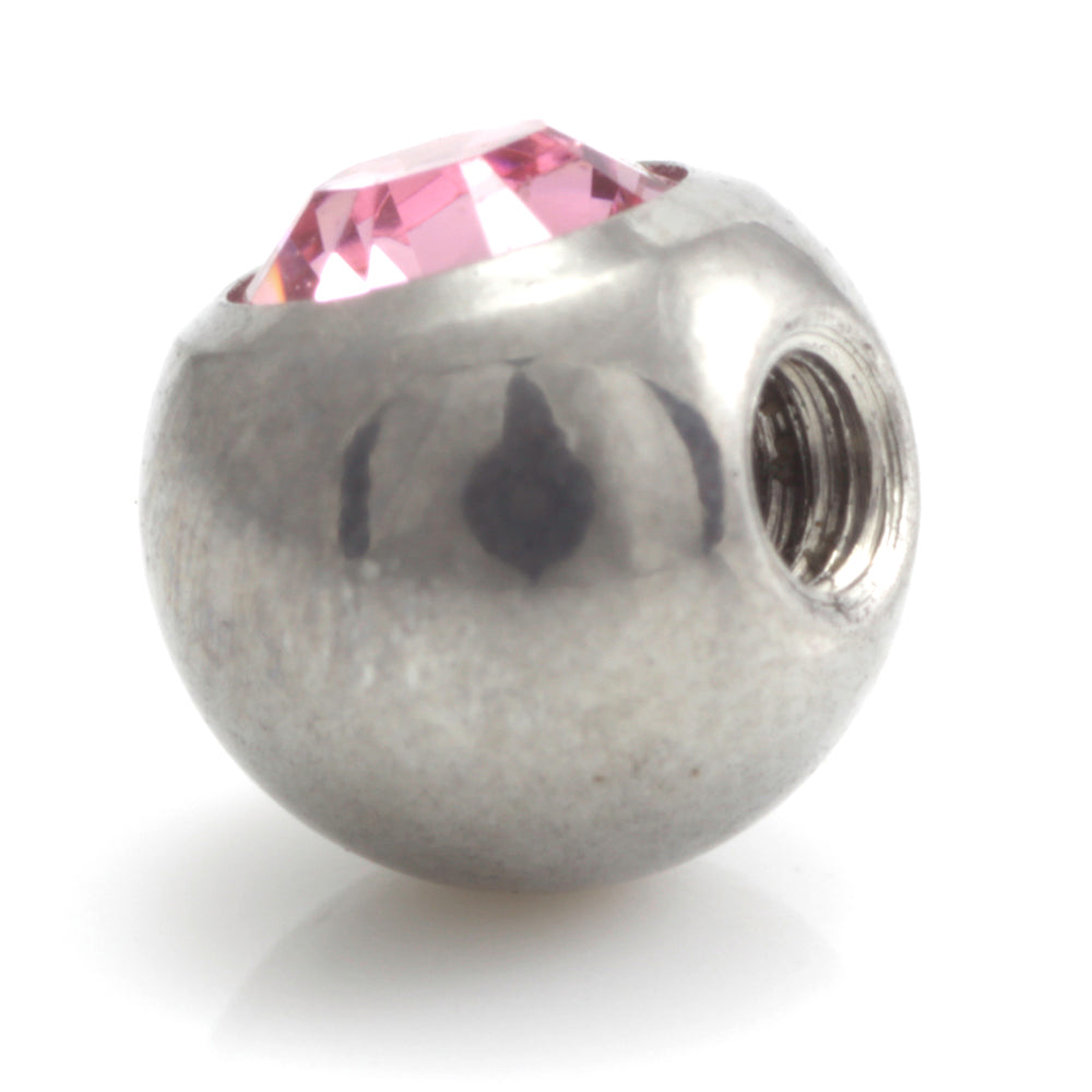 Steel External Thread Forward Facing Gem Ball