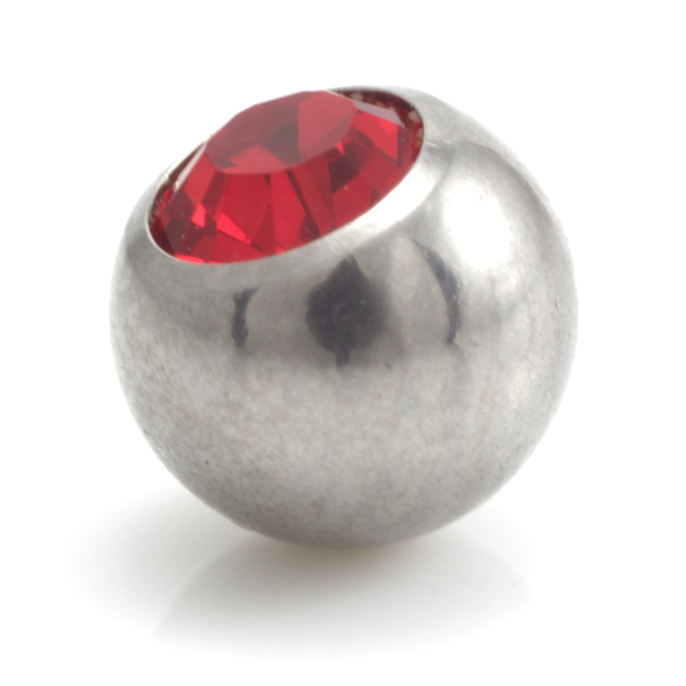 Steel External Thread Forward Facing Gem Ball