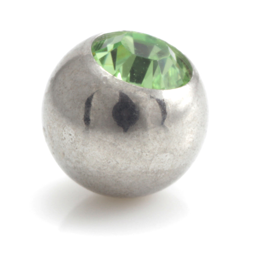 Steel External Thread Forward Facing Gem Ball