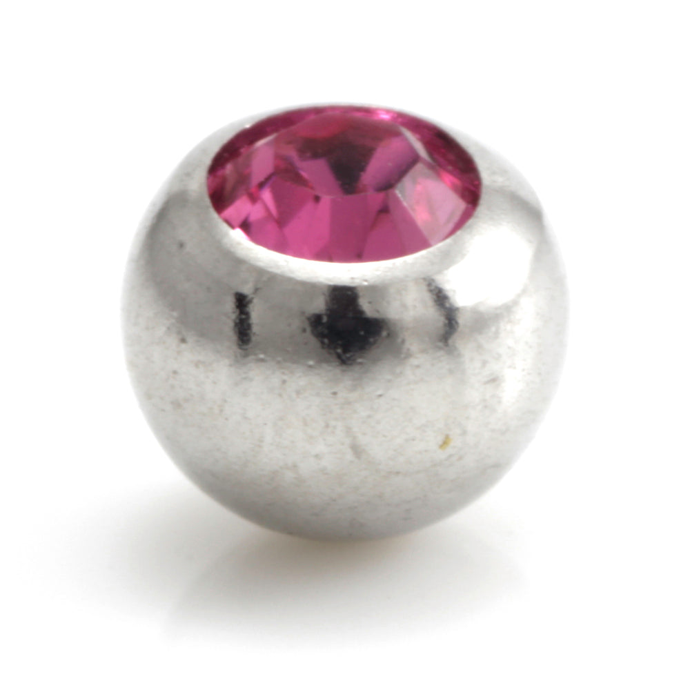 Steel External Thread Forward Facing Gem Ball