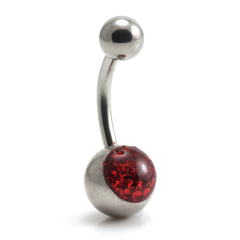 Steel External Thread Multi Gem Navel Bar