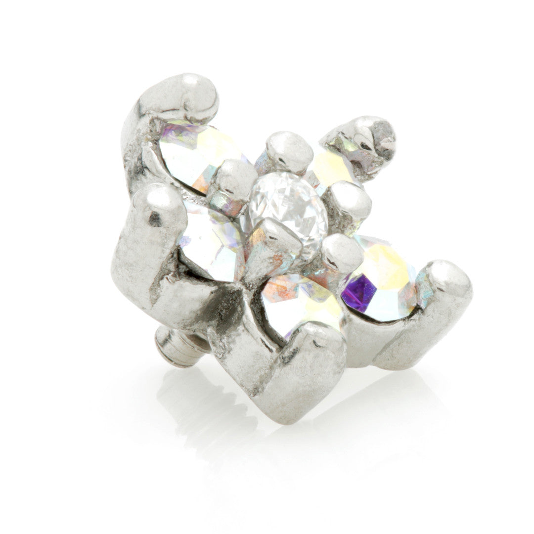 Steel Internal Thread Gem Flower (5 Petals)
