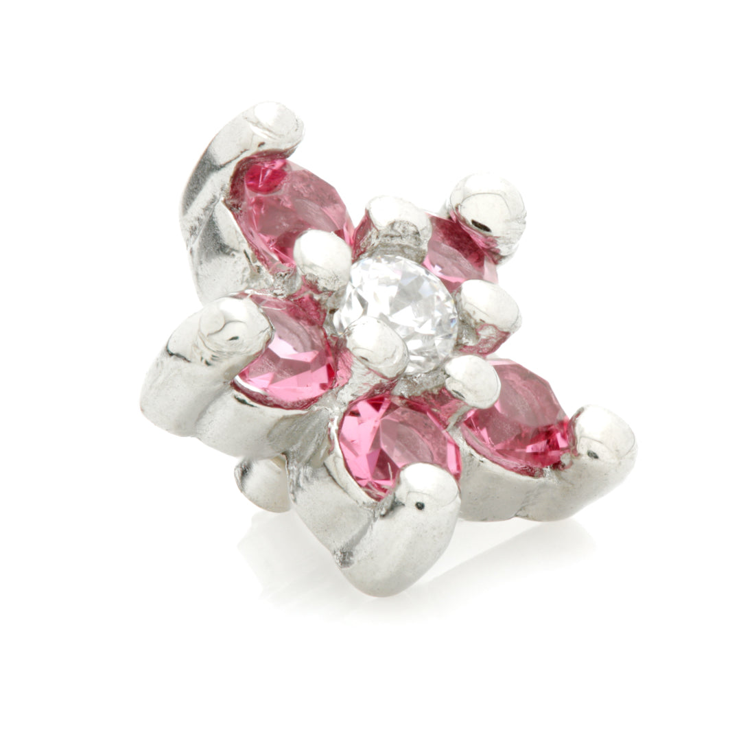 Steel Internal Thread Gem Flower (5 Petals)