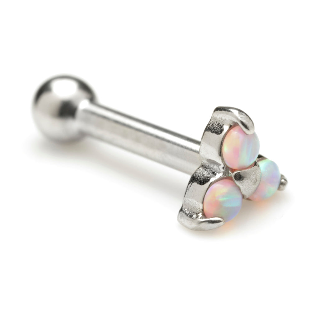Steel Internal Thread Opal Single Ball Microbar - 1.2mm