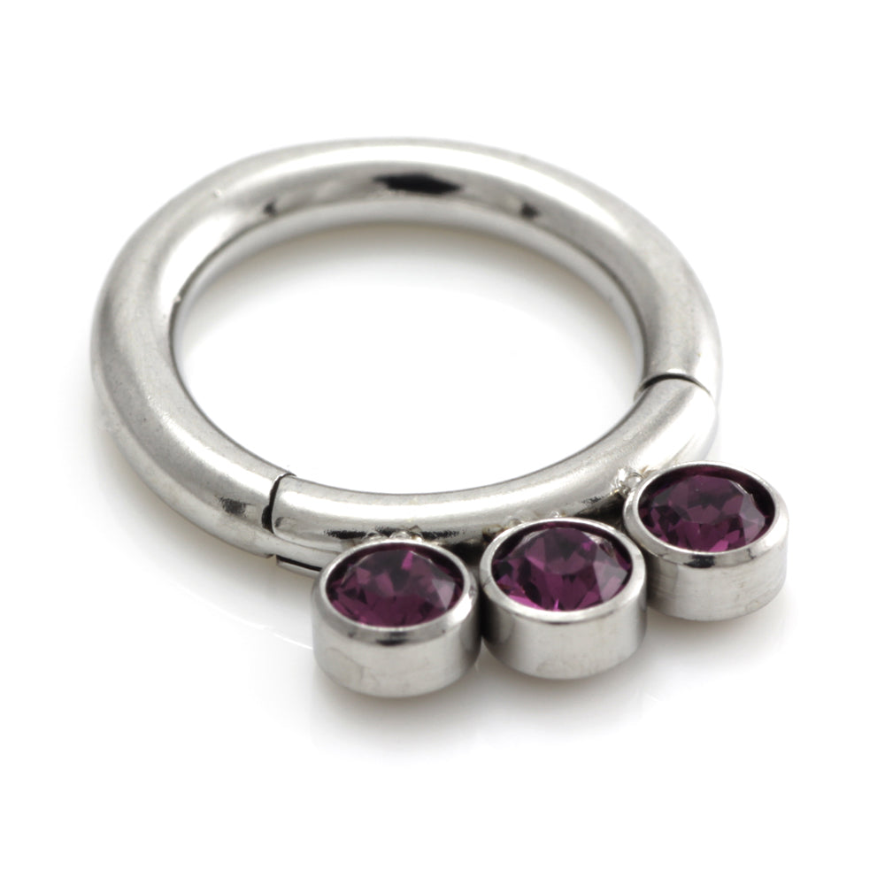 Steel Jewel Hinged Segment Ring