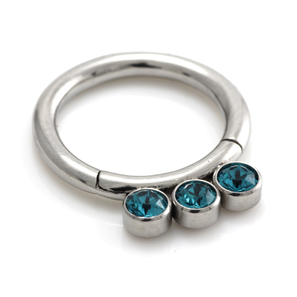 Steel Jewel Hinged Segment Ring