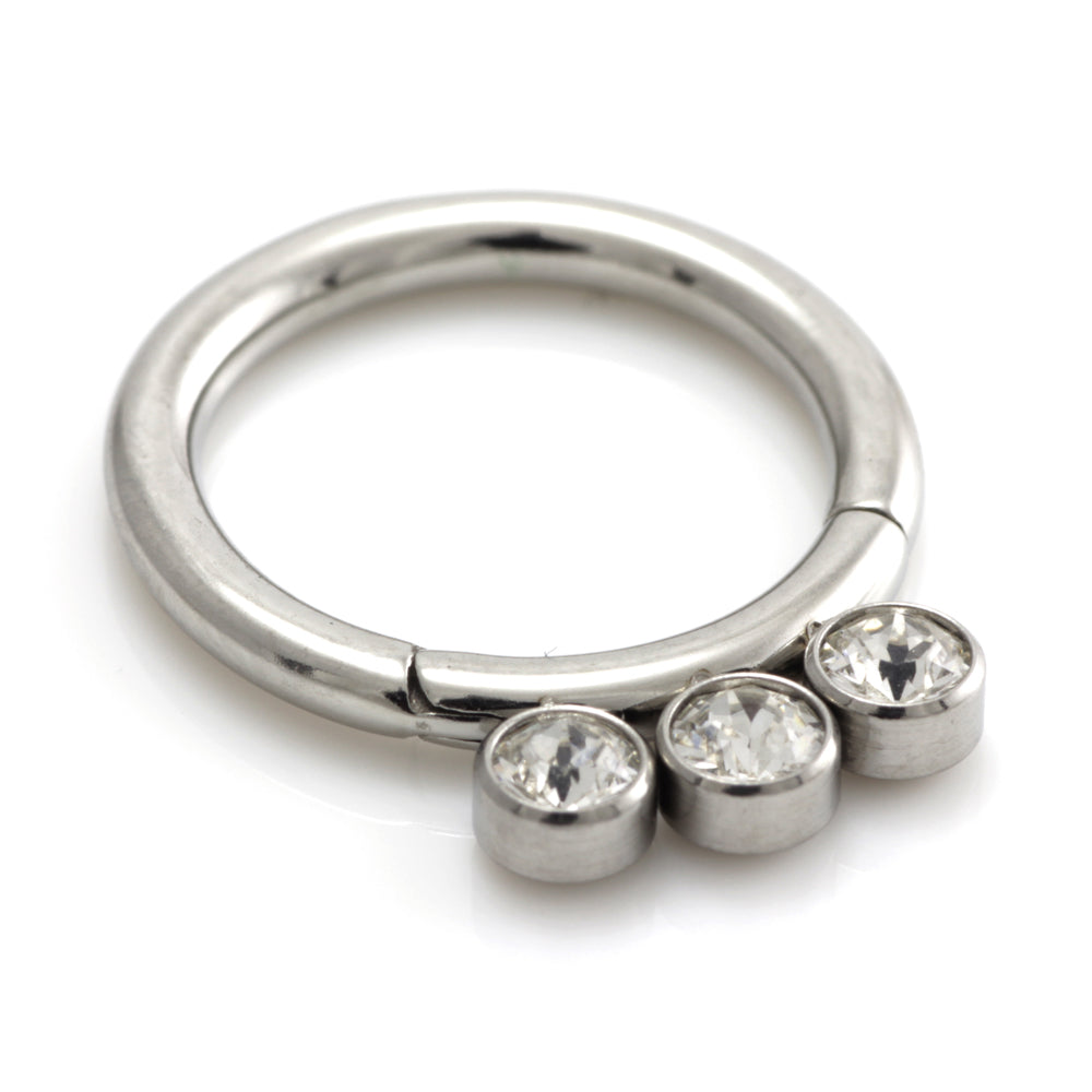Steel Jewel Hinged Segment Ring