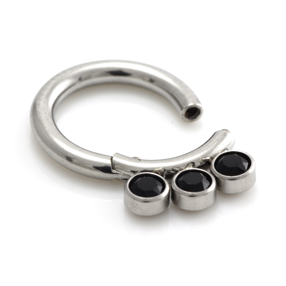 Steel Jewel Hinged Segment Ring