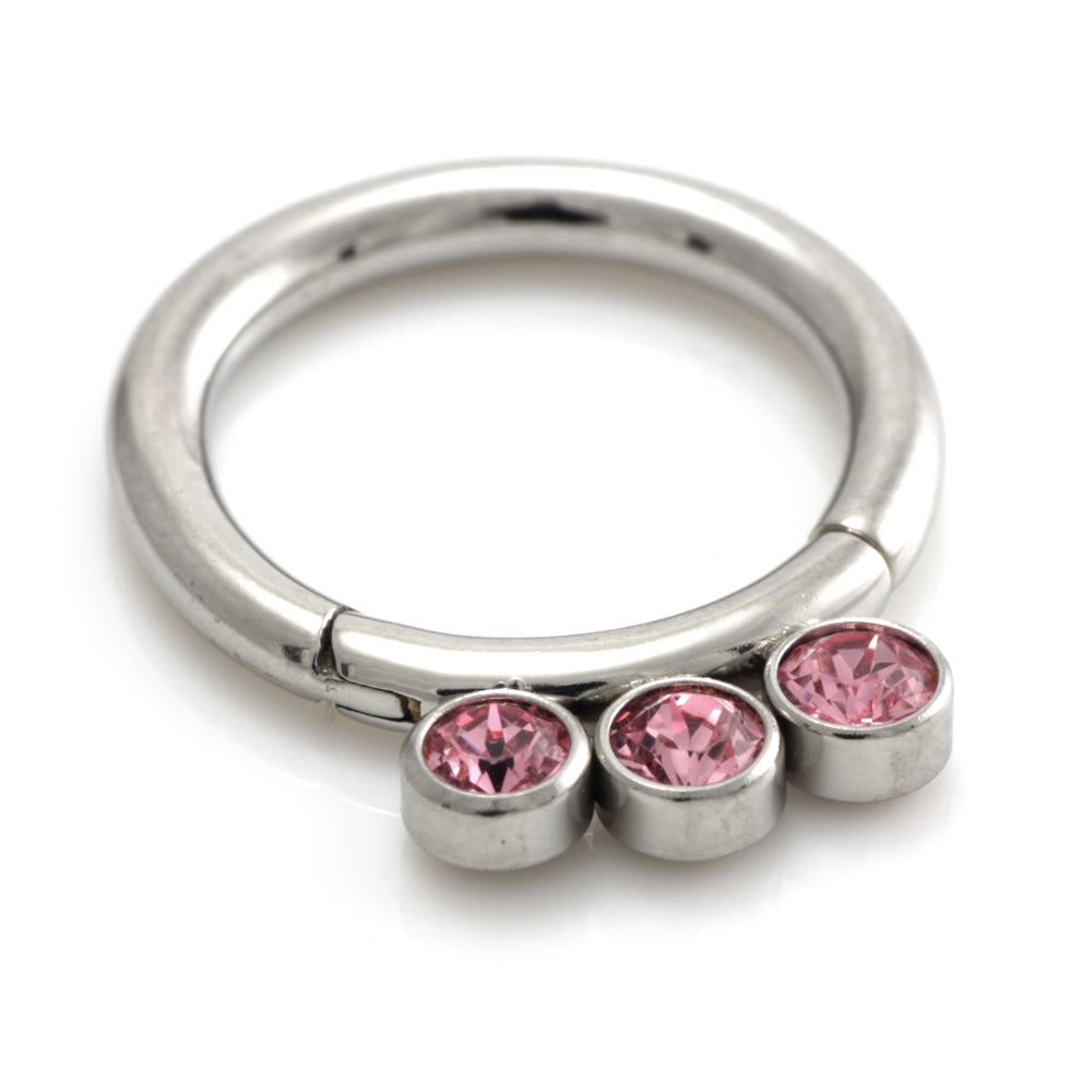 Steel Jewel Hinged Segment Ring