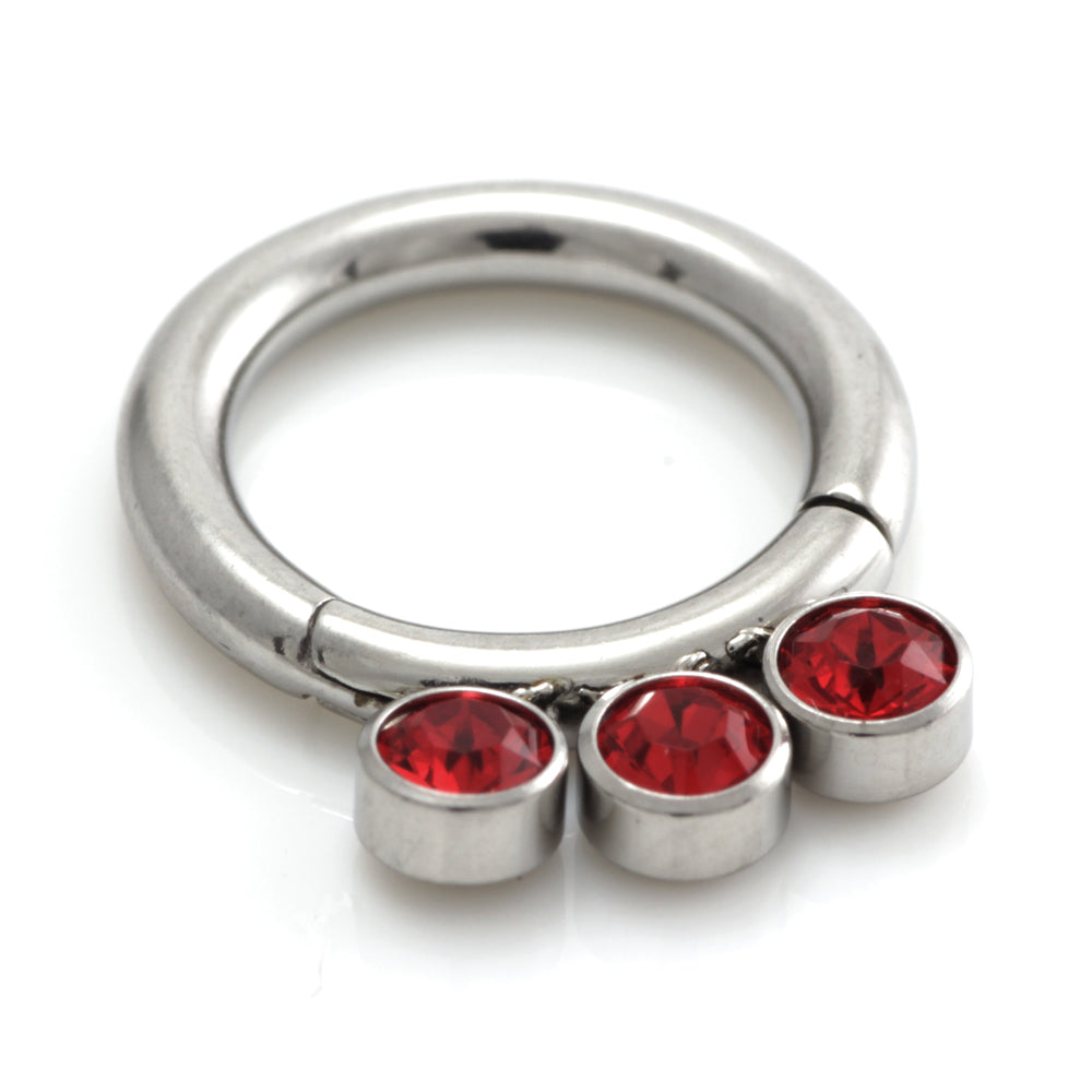 Steel Jewel Hinged Segment Ring