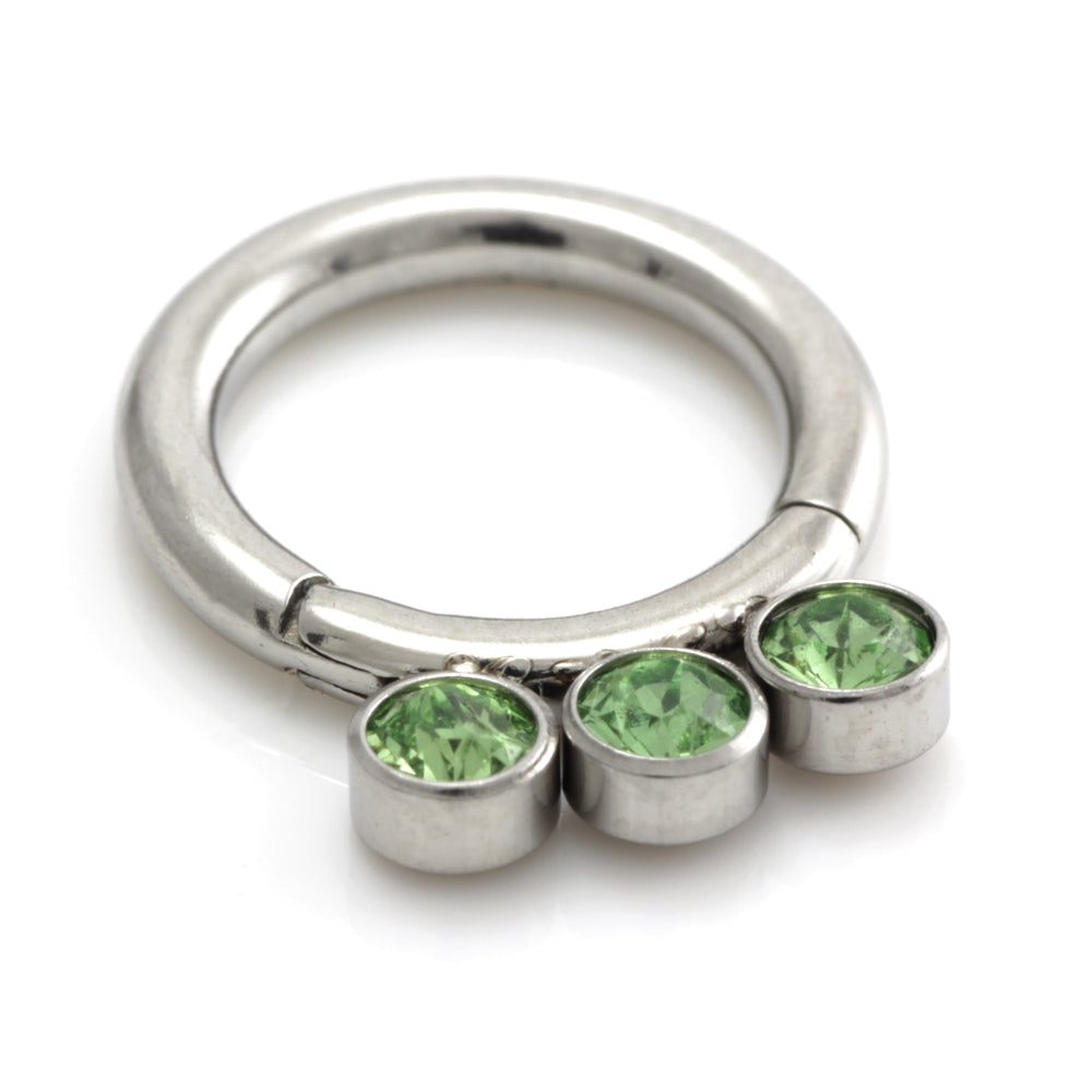 Steel Jewel Hinged Segment Ring