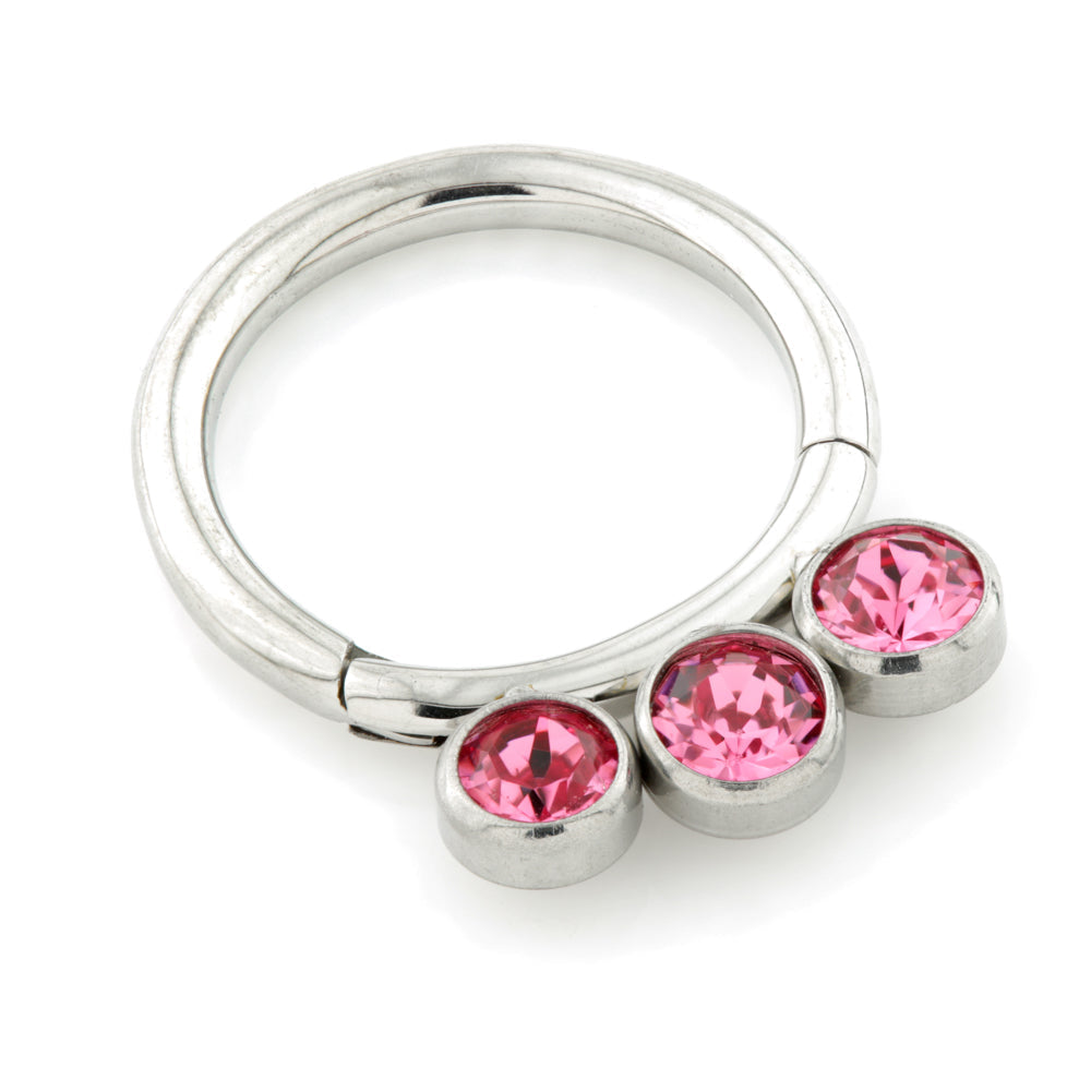 Steel Jewel Hinged Segment Ring