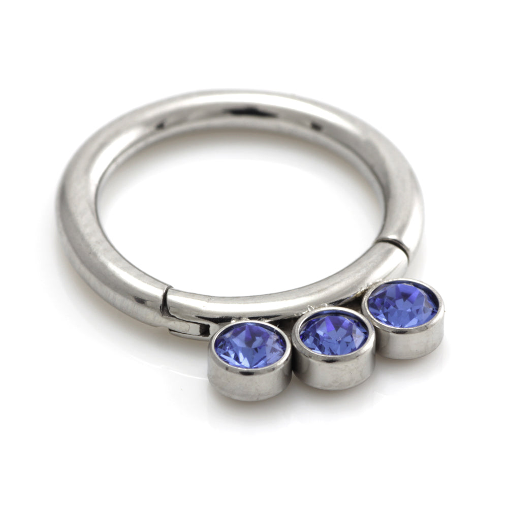 Steel Jewel Hinged Segment Ring
