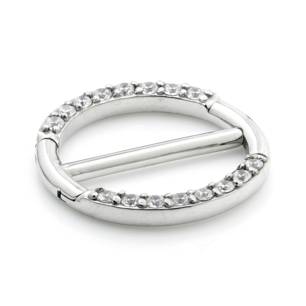Steel Jewelled Double Nipple Clicker
