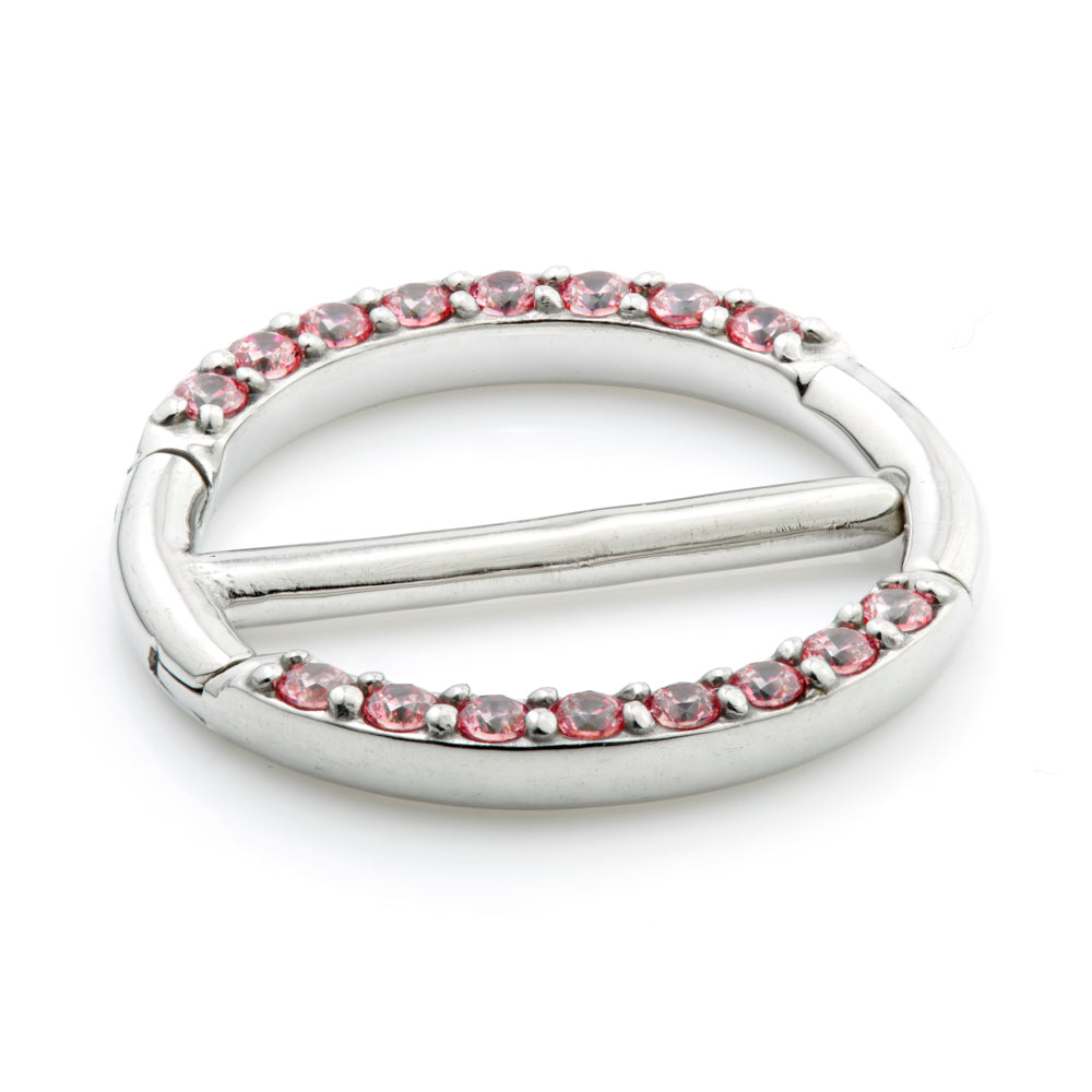 Steel Jewelled Double Nipple Clicker