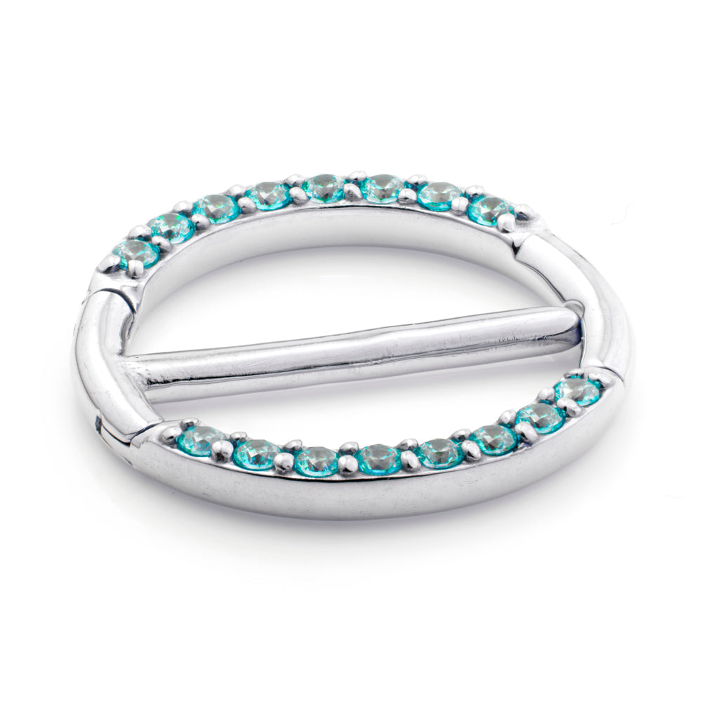 Steel Jewelled Double Nipple Clicker