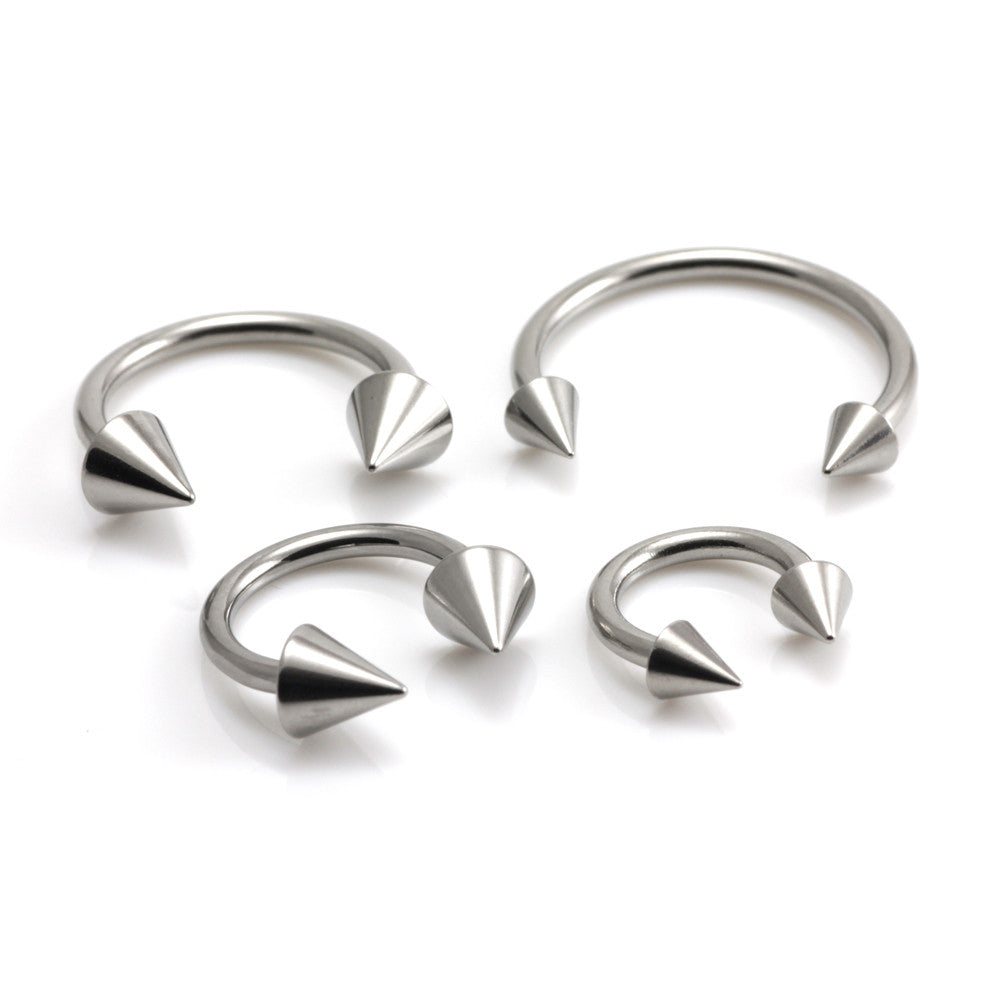 Steel Micro Circular Barbell with Cones 1.2mm