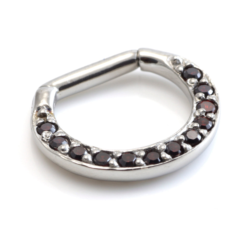 Steel Pave Jewelled Septum Ring