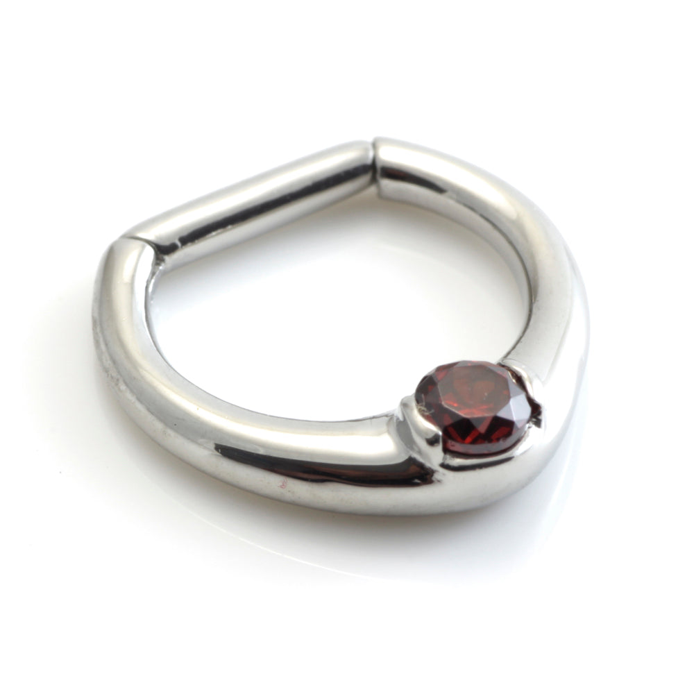 Steel Single Jewelled Septum Ring