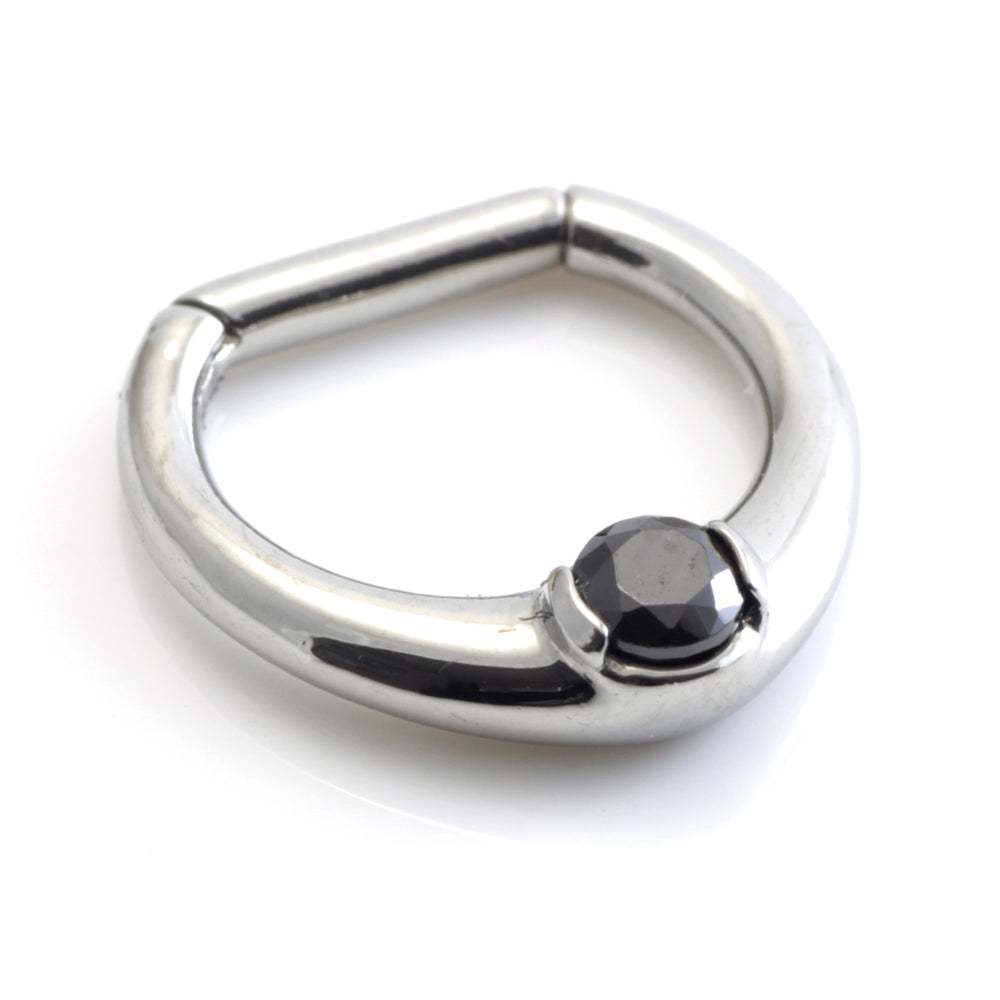 Steel Single Jewelled Septum Ring