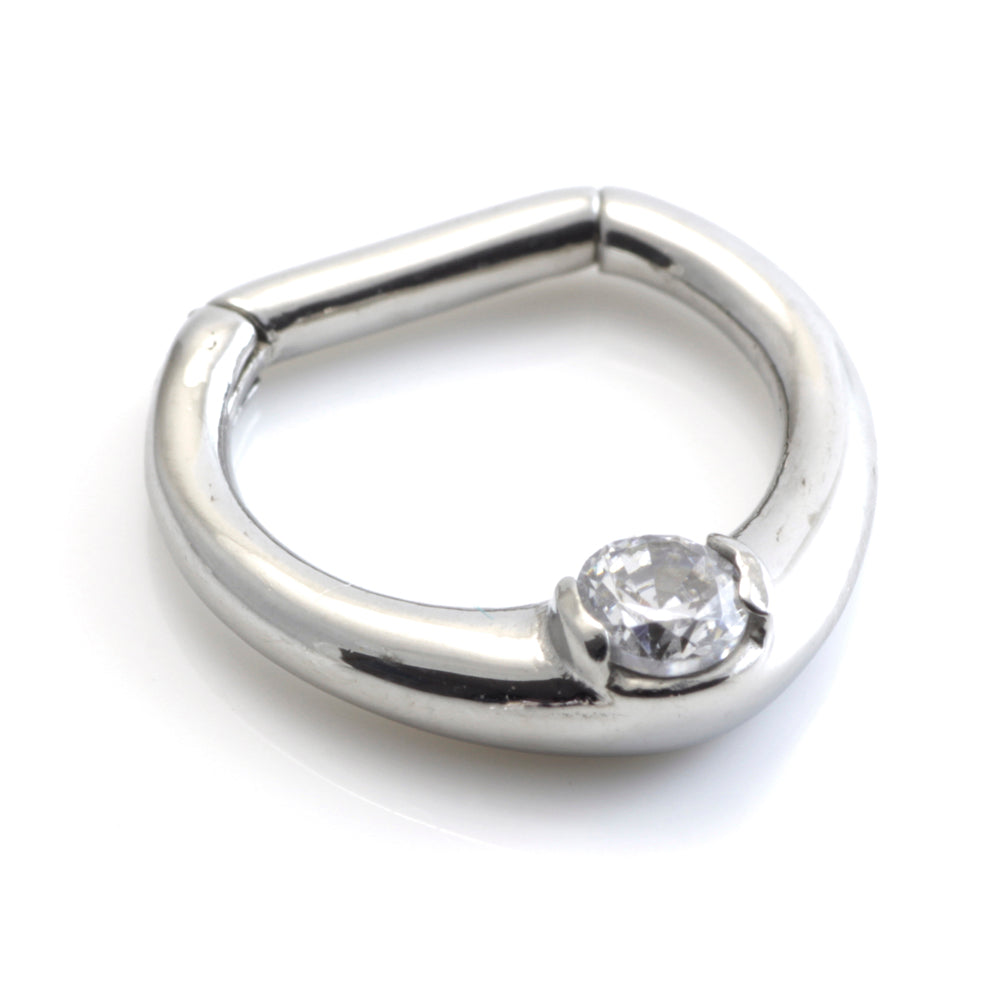 Steel Single Jewelled Septum Ring