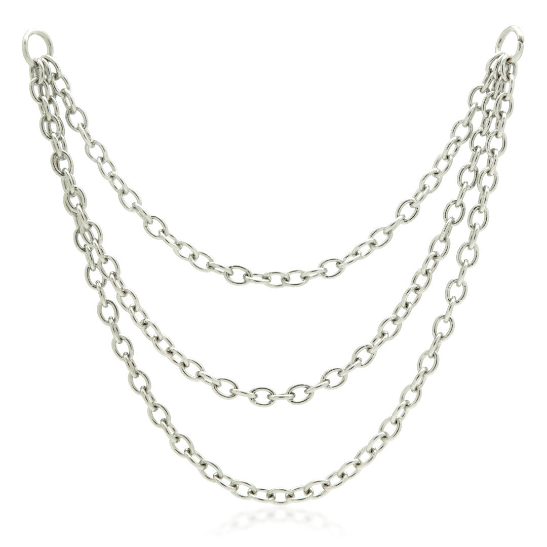 Steel Triple Hanging Chain Charm