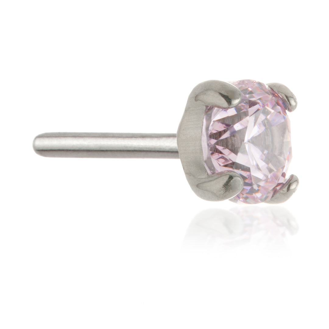 Threadless Ti Prong Set Gem