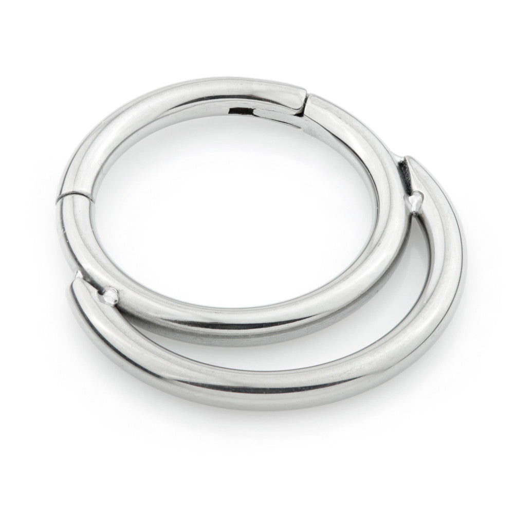 Ti Couture Double Daith Hinged Ring