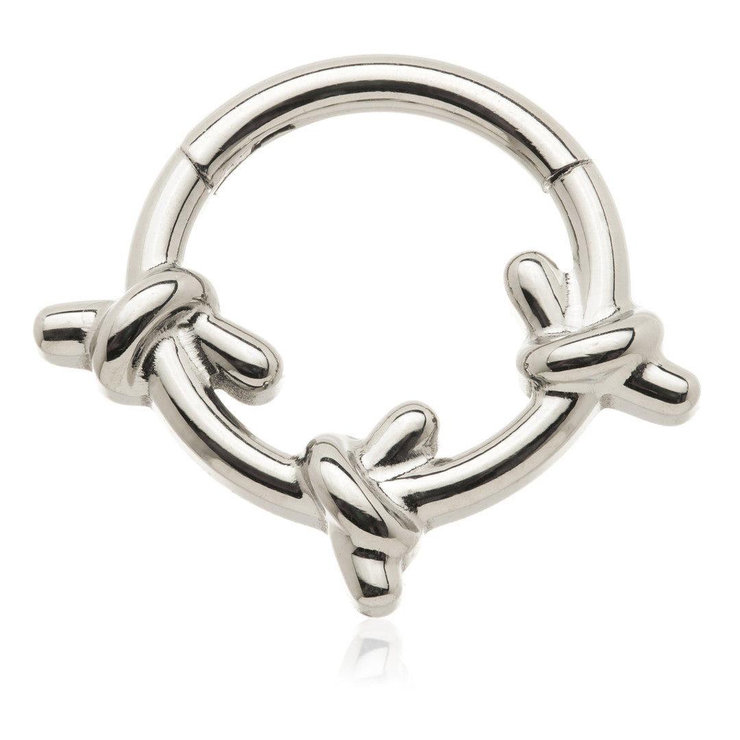 Ti Couture Forward Facing Barbed Wire Hinge Ring