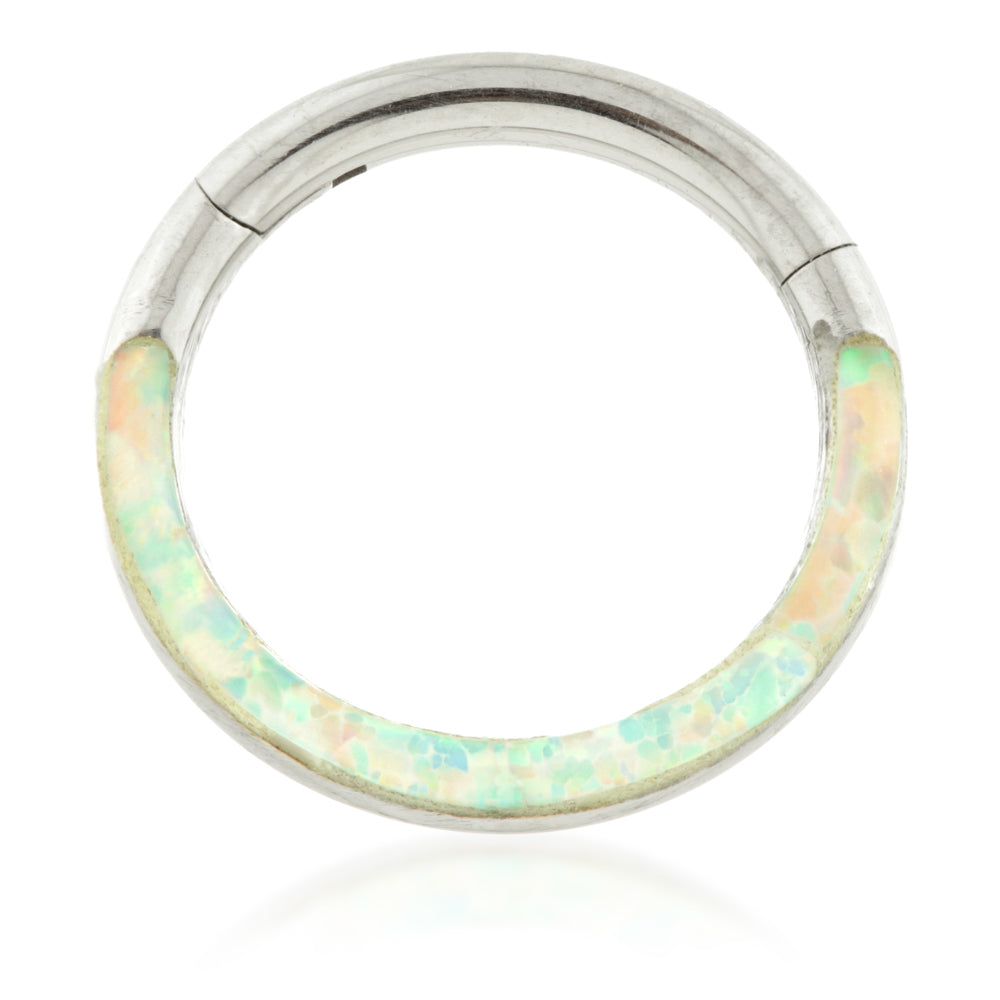 Ti Couture Forward Facing Opal Side Hinged Ring