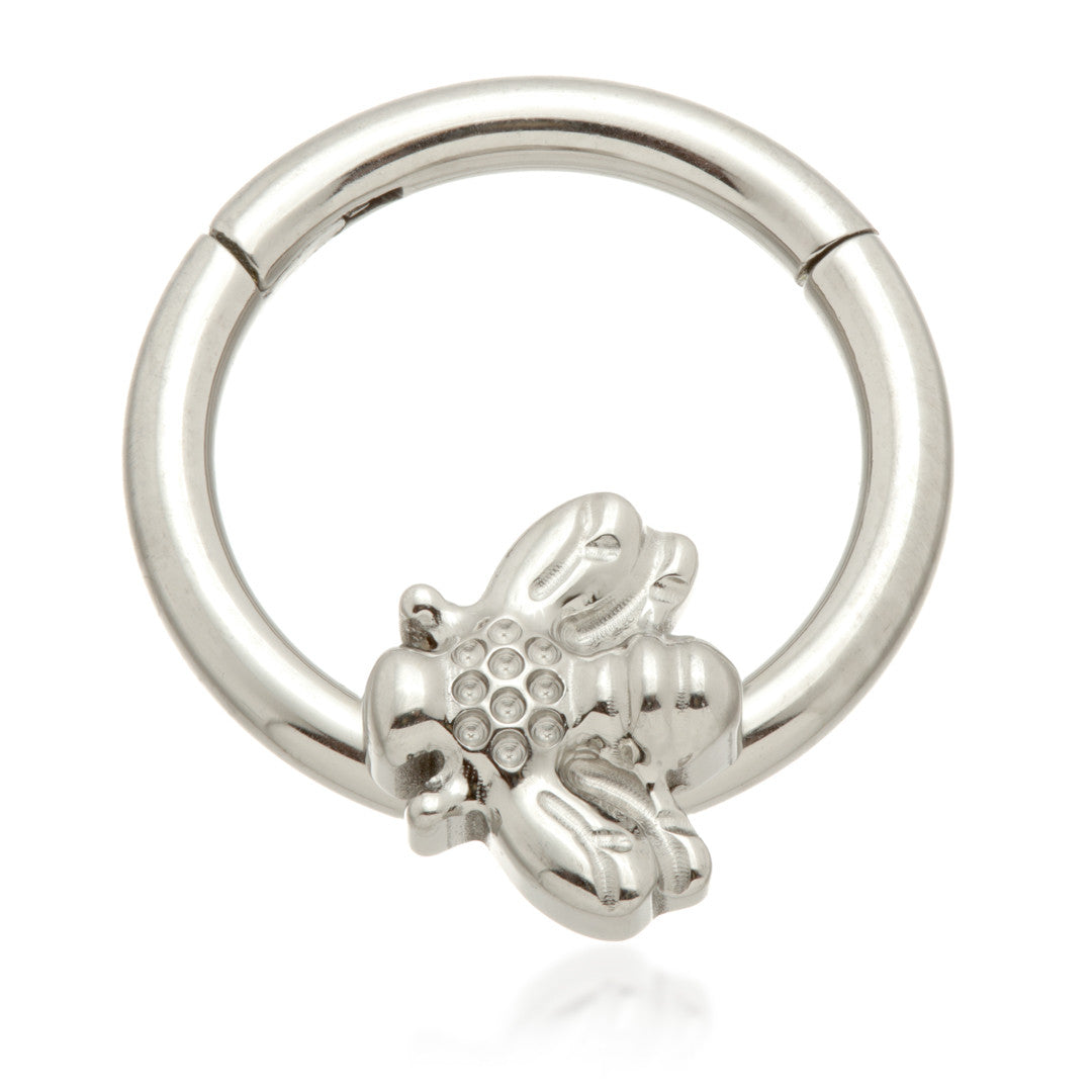 Ti Couture Front Facing Bee Hinged Ring