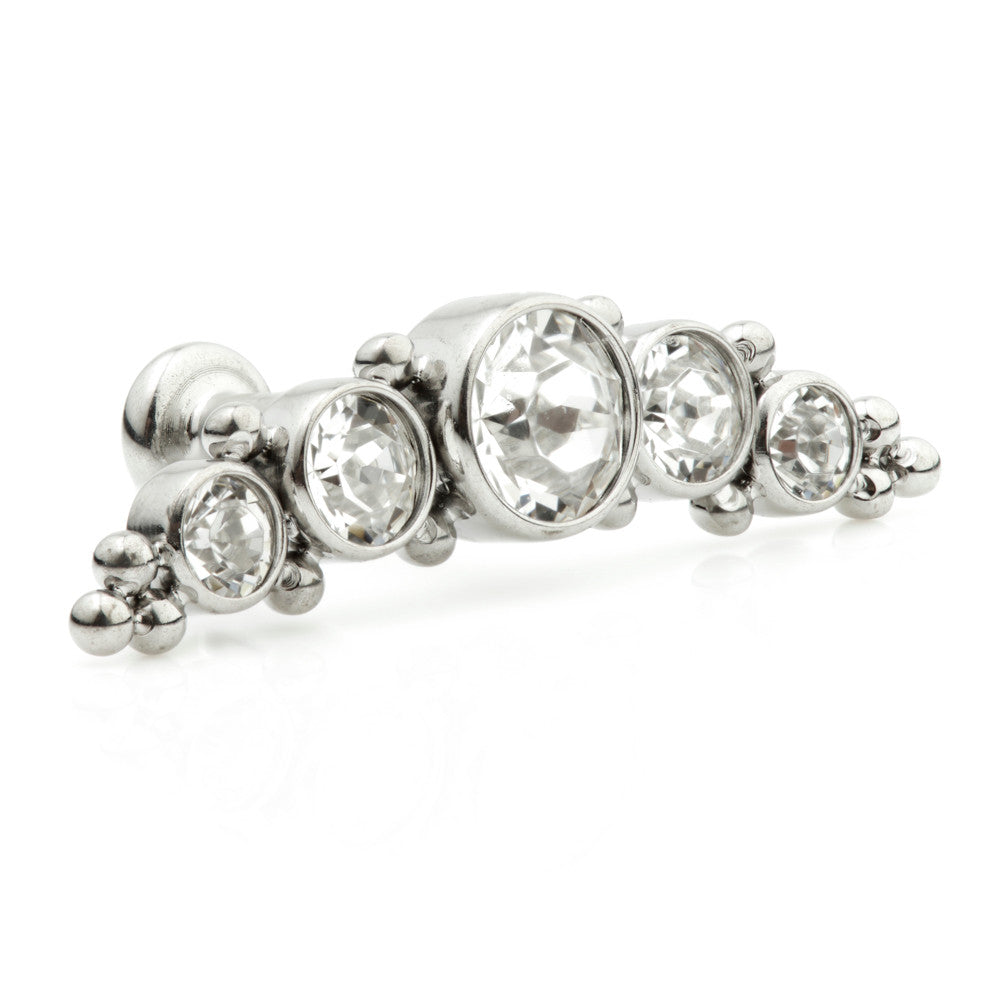 Ti Couture Internal Labret with Gem Crescent 3mm Base 1.2mm (0.8mm)