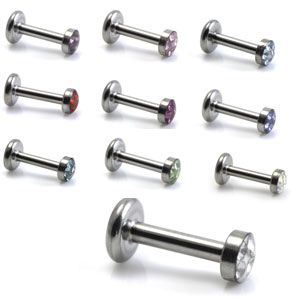 Ti Couture Internal Titanium Multi Gem Disk Micro Labret