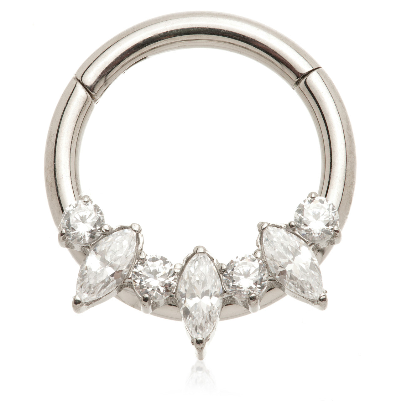 Ti Couture Marquise & Round Gem Hinge Ring