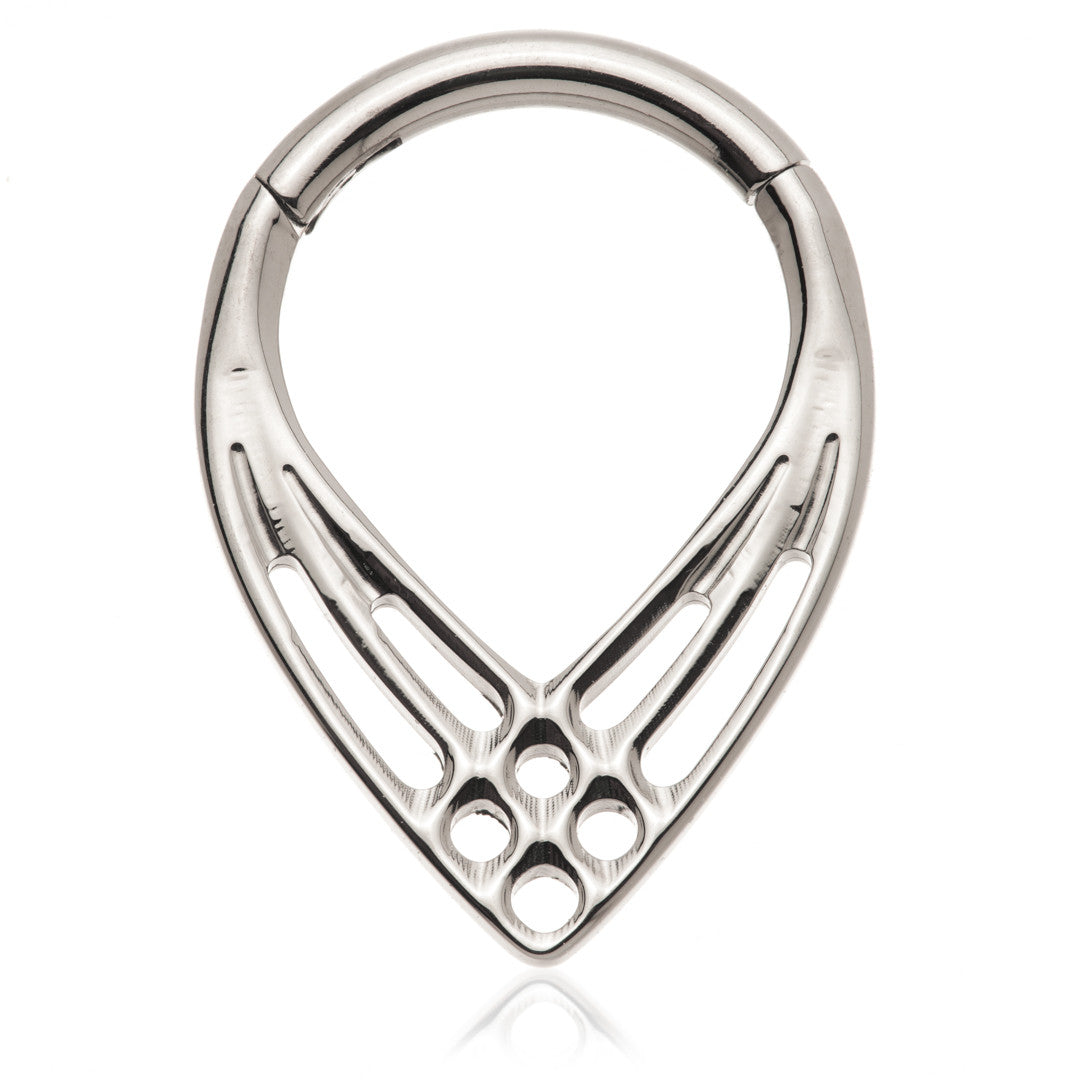 Ti Couture Square Cut Wishbone Hinge Ring
